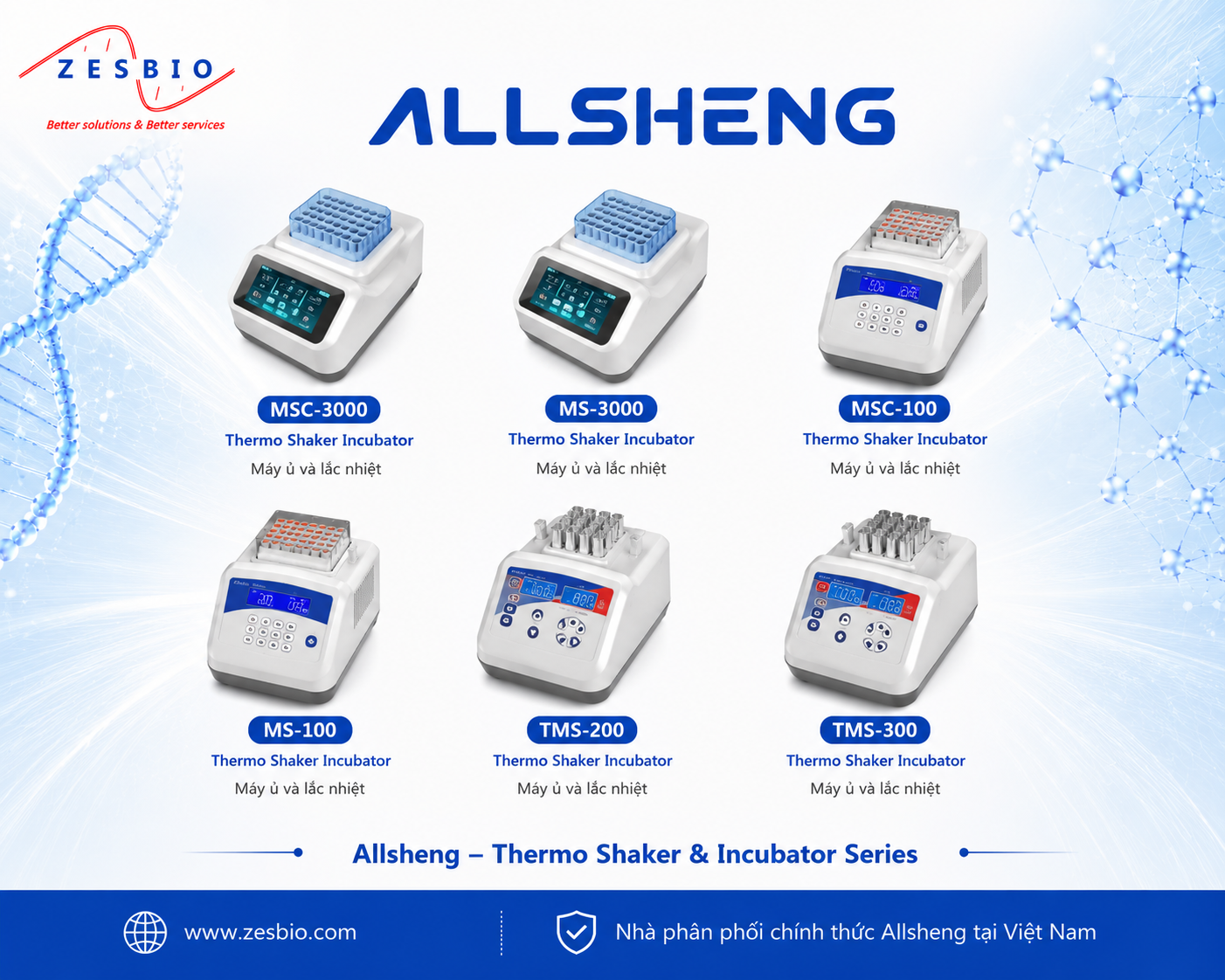 Allsheng – Máy ủ nhiệt lắc ( Thermo Protein Shaker)