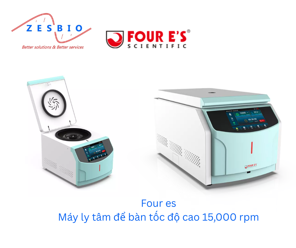 4esci – Máy ly tâm Lạnh để bàn tốc độ cao 15,000 rpm 0.2/1.5/2.0/5.0ml