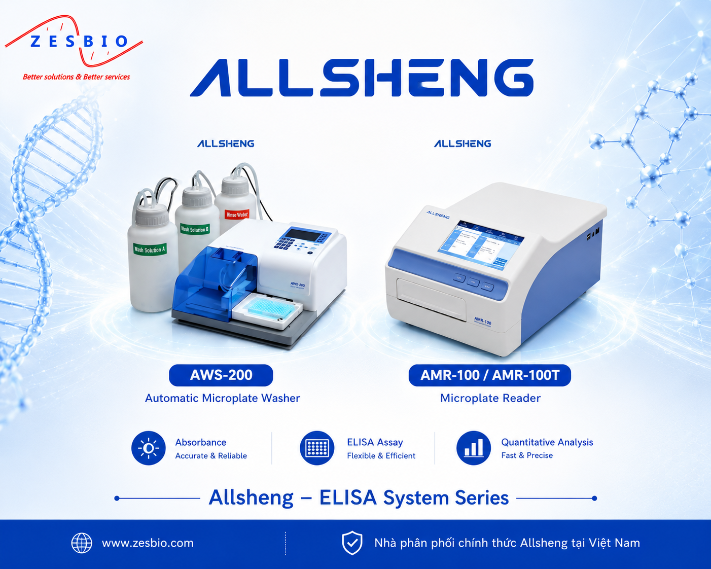 Allsheng – Máy đọc và rửa Elisa